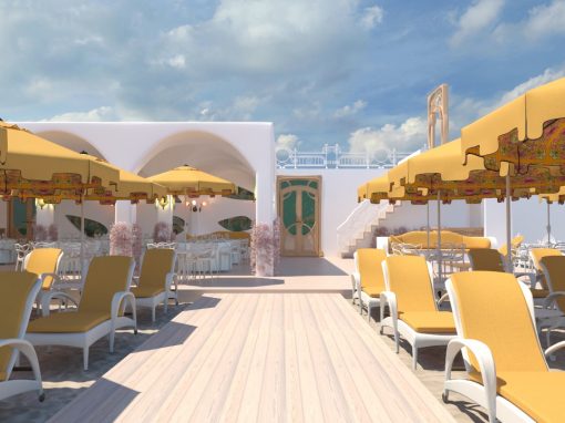Restaurant de plage style Art Nouveau